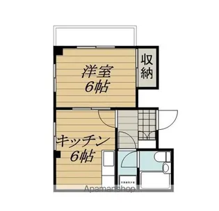 カザコシスカイハイツ【2-B号室】の間取り
