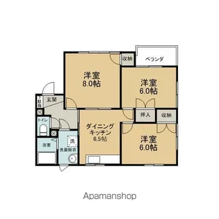 メープルタウンG棟【102号室】の間取り