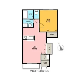 ガーデンハイム美郷【1階】の間取り