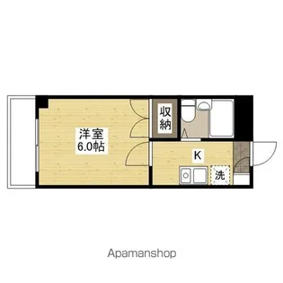 パステルクボ15【6階】の間取り