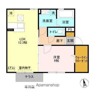 キャトルレーヴ【1階】の間取り