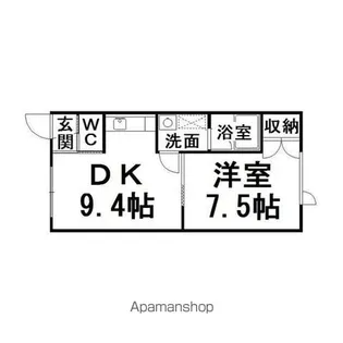コーポラスサンシャイン【102号室】の間取り