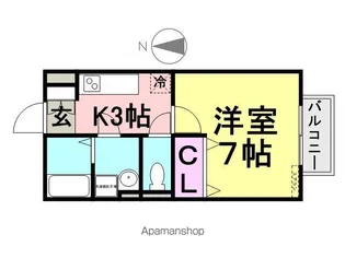 クレールA棟・B棟【B112号室】の間取り