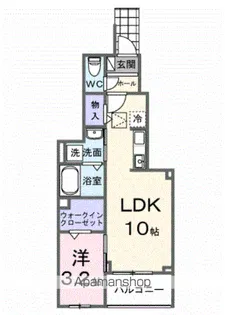 ヒカルサ川越南古谷イースト【1階】の間取り