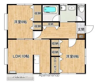 やすらぎ【201号室】の間取り