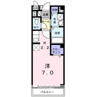 1Rの間取り画像