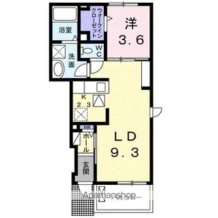 ルミエール・ココB【1階】の間取り