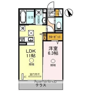 SEED 東大宮【1階】の間取り