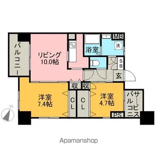 ティサージュ平尾【11階】の間取り