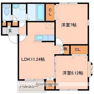 プレミールⅠ【1階】の間取り