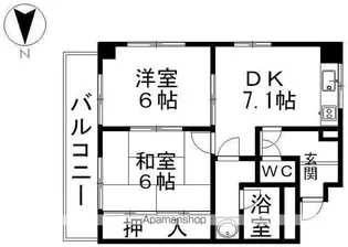 ルミナス白壁【6階】の間取り