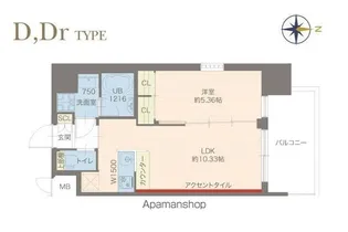プレジオ城東【6階】の間取り