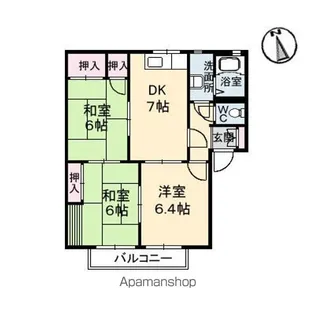 サントークTANABEA棟【2階】の間取り