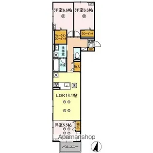 TORISIA T SOUTH【1階】の間取り