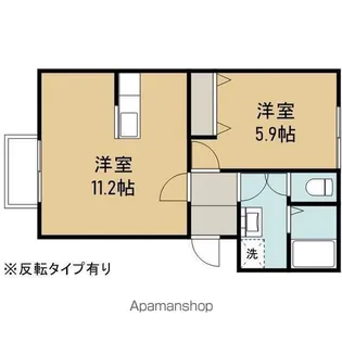 かくぼウエストヒルズB【2階】の間取り