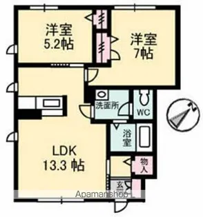 パークロッジ【101号室】の間取り