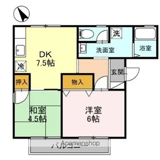 ヴェルクレール高関 C棟【2階】の間取り