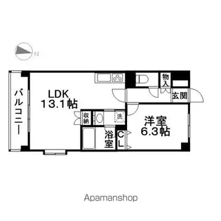 パセオⅠ【3階】の間取り
