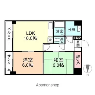 ベルトピア富山5A棟【9階】の間取り