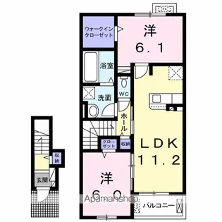 ホーリー・ヒルズガーデン【2階】の間取り