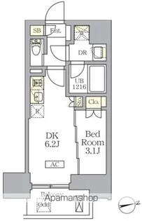 ザ・ライオンズフォーシア文京湯島【9階】の間取り