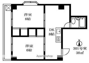 ミキハウス【301号室】の間取り