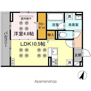 TORISIA STAGE小郡駅南【3階】の間取り