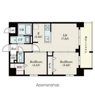 SーRESIDENCE名島【1階】の間取り