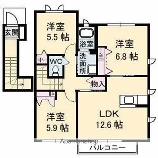 オレンジホップ【2階】の間取り