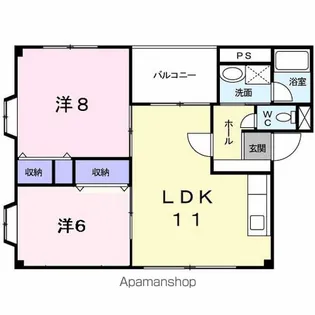 リヴ・シャルマン【2階】の間取り