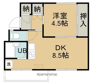 ビレッジハウス函館2号棟【301号室】の間取り