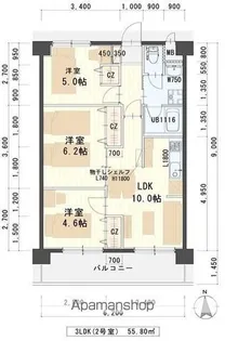 グレースK小田原【302号室】の間取り