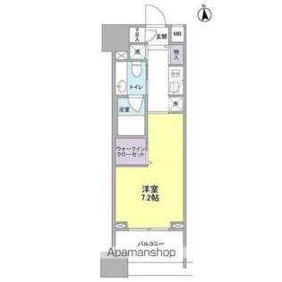 パークフラッツ中目黒【4階】の間取り