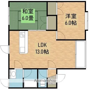 ウッディヴィレッヂA館【205号室】の間取り