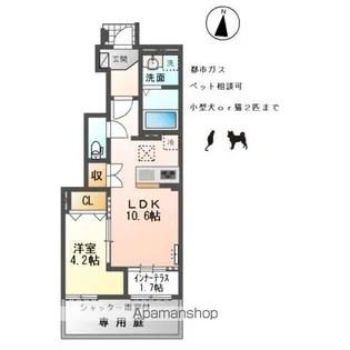 ノヴァ・コーポS【1階】の間取り