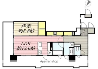 テングッド渡辺通【13階】の間取り