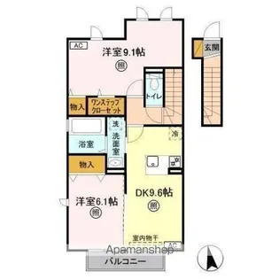 ファセリア B【202号室】の間取り