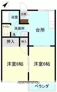 2DKの間取り画像