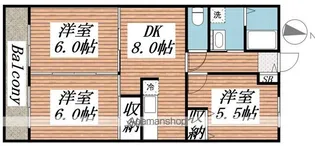 アピカールカシマ【3階】の間取り