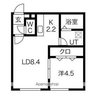 GRACIAS千歳(グラシアス千歳)【401号室】の間取り