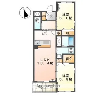 LA MAISON DU RVE (ラ・メゾン・デュ・レーヴ)【3階】の間取り