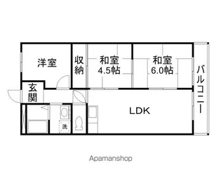 ベルエーヌ野洲【3階】の間取り