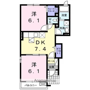 グランツオーヴェルⅠ【1階】の間取り
