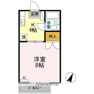 ハイム三原【205号室】の間取り