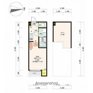 ハーモニーテラス平安通Ⅱ【1階】の間取り