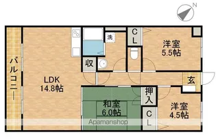 エスペランサAOI【309号室】の間取り