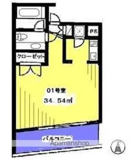 東京都新宿区西新宿6丁目【マンション】の間取り