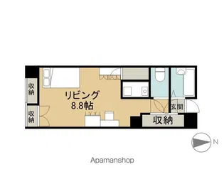 森ビル【611号室】の間取り
