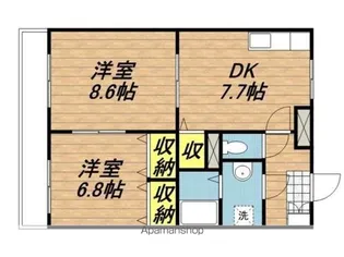 セゾンⅡ【D102号室】の間取り