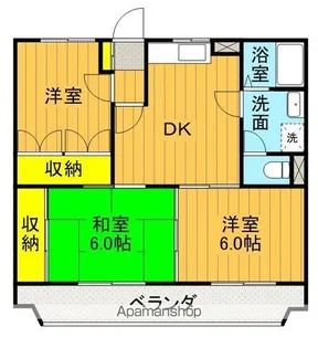 レジデンスKAWANA【202号室】の間取り